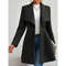 Mia Muse Womens Coat Winter Work Coat Long Sleeve Lapel Blazer Solid Color Outerwear Valentines Day 7