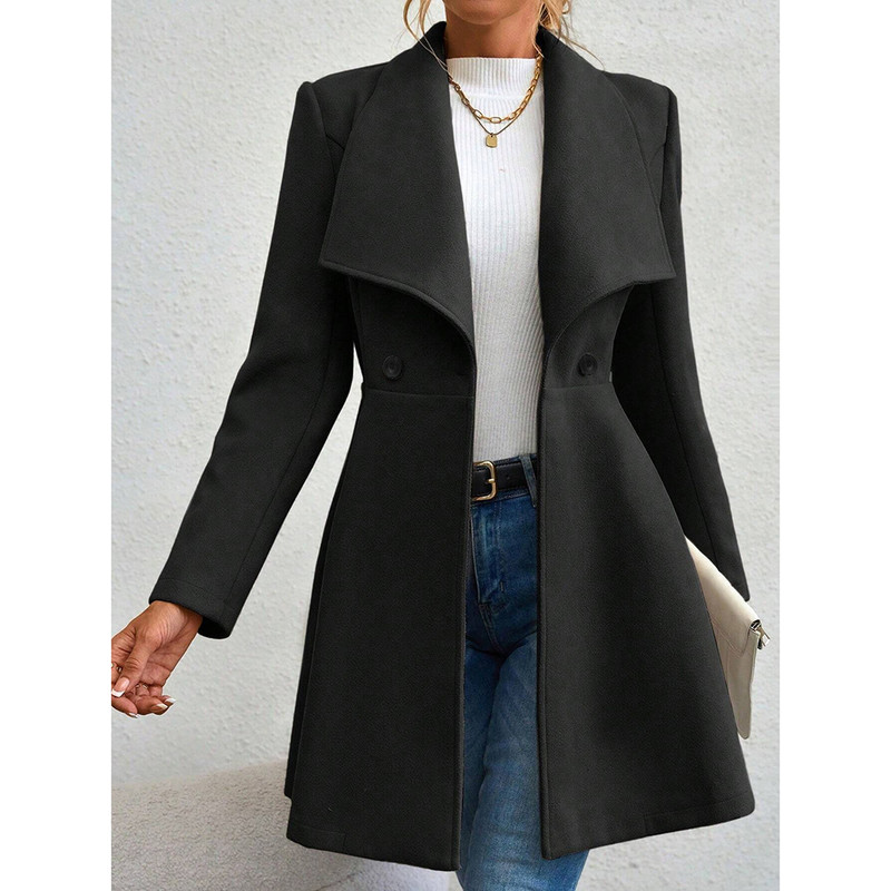 Mia Muse Womens Coat Winter Work Coat Long Sleeve Lapel Blazer Solid Color Outerwear Valentines Day 7