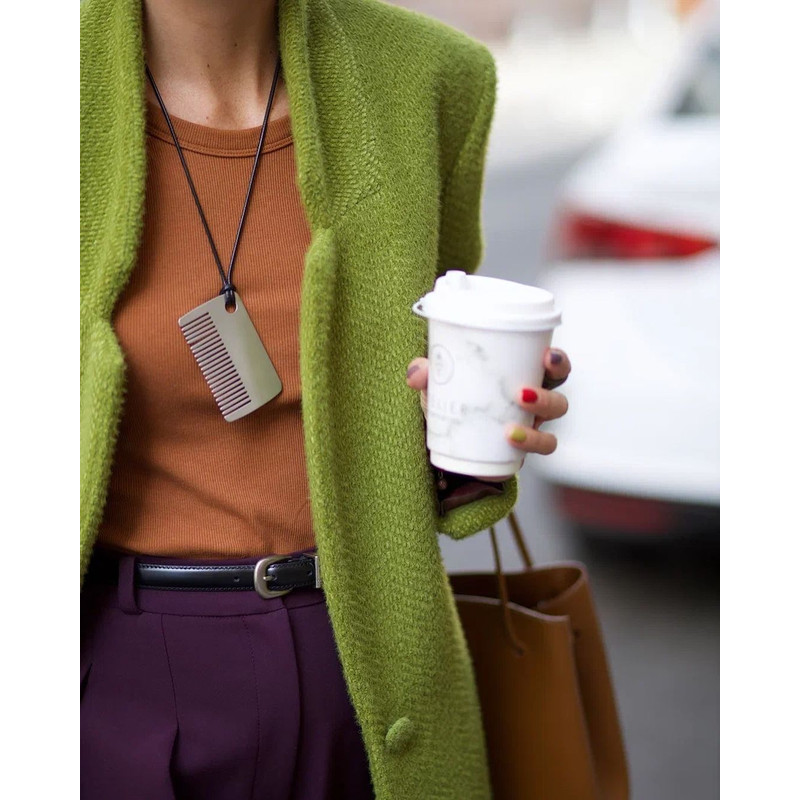 Women's Green Woolen Coat, Single Button Jacket with Chic Collar, Casual Autumn Outerwear for Daily Highstreet Fashion