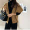 Women's Winter Wrap Coat, Thickened Polyester Fiber, Pure Color No Button Design, Autumn Office Style