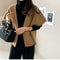 Women's Winter Wrap Coat, Thickened Polyester Fiber, Pure Color No Button Design, Autumn Office Style