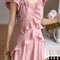 Womens Floral Print Dress 2025 Summer Fashion With Flying Sleeves And VNeck 2