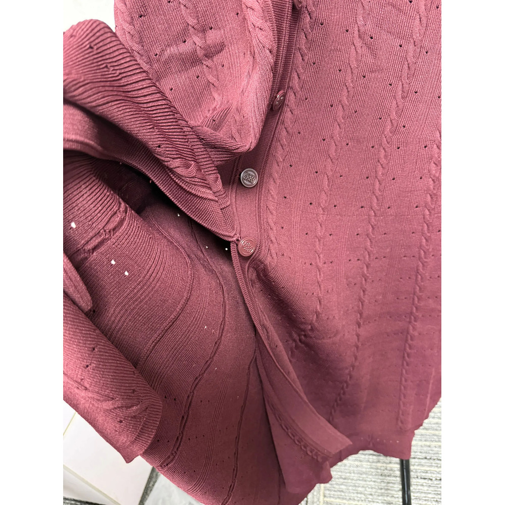 Elegant Lady Summer Dress, Women O Neck Long Robe, White Knit Thread, Ruffled Sleeve, Slim Mid Length, Single Breasted