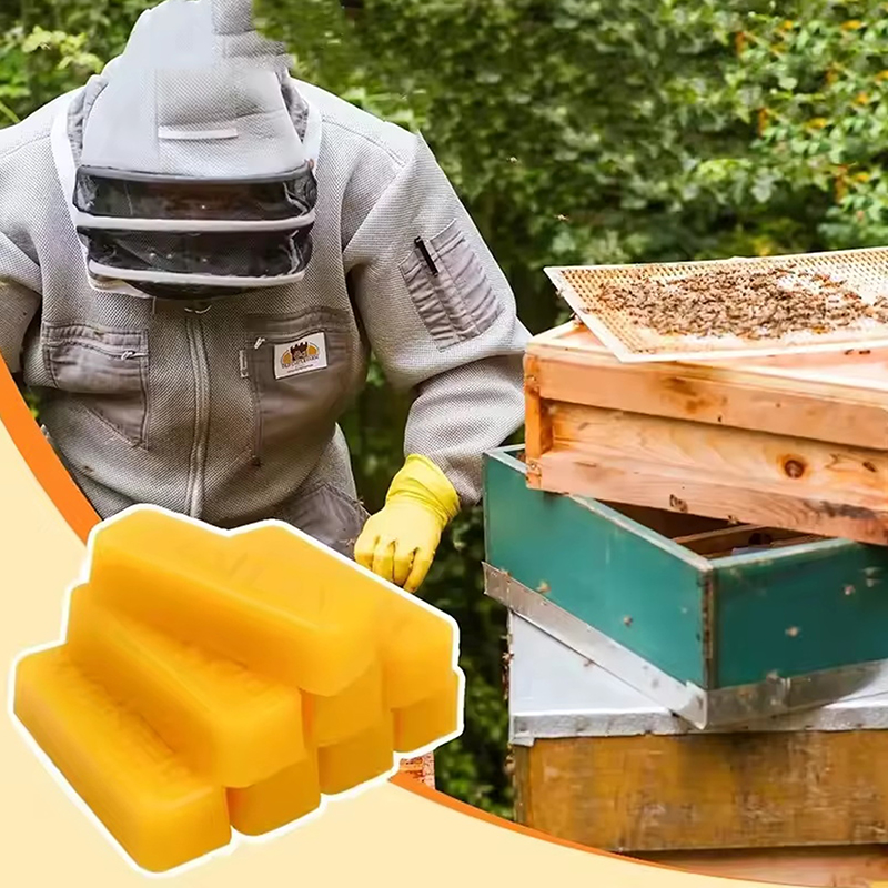 Pure Beeswax Blocks for Candle Making, High-Quality Waxing Material, 4/8pcs for DIY Crafts