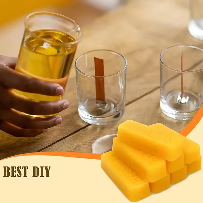Pure Beeswax Blocks for Candle Making, High-Quality Waxing Material, 4/8pcs for DIY Crafts