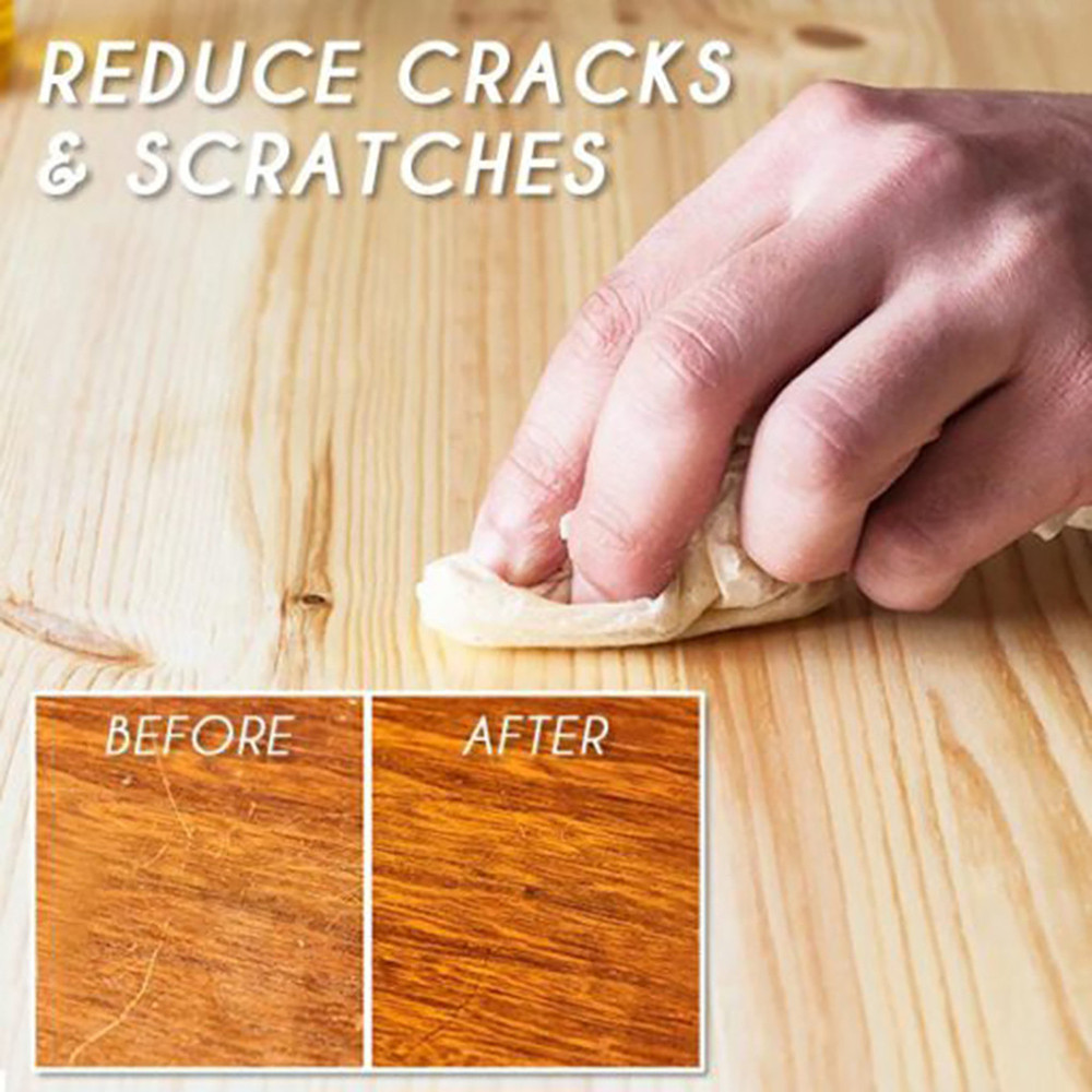 Organic Wood Seasoning Beewax, Natural Furniture Care Maintenance, Pure Wood Cleaning Polished Complete Solution