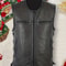 Genuine Leather Biker Vest for Men, Stylish Sleeveless Jacket, with Zipper Closure and Multiple Pockets