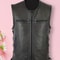 Genuine Leather Biker Vest for Men, Stylish Sleeveless Jacket, with Zipper Closure and Multiple Pockets