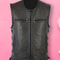 Genuine Leather Biker Vest for Men, Stylish Sleeveless Jacket, with Zipper Closure and Multiple Pockets