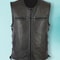Genuine Leather Biker Vest for Men, Stylish Sleeveless Jacket, with Zipper Closure and Multiple Pockets
