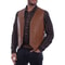 Mens Soft 100% Genuine Leather Vest, Western Biker Style, Snap Closure, Holiday Gift, Informal Attire