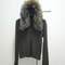 Women's Oversized Knit Jacket, Hooded Fur Collar, Military Green, Versatile Winter Sweater, 2025 New Style
