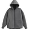 Women's Autumn Casual Jacket, Loose Fit Hooded Coat, Gray Long Sleeve Zipper Outerwear with Big Pockets