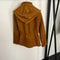 Women's Autumn Winter Short Jacket, Hooded Deerskin Velvet, Four Pocket, Drawstring Waist, Long Sleeve Zipper Jacket