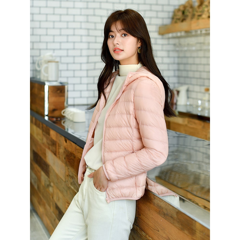 New 2023 Fashion Puffer Jacket Women Ultra Lightweight Hooded Short Coat Wind Resistant And Breatha 0