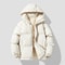 Thickened Down Cotton Padded Jacket, Autumn Winter Coat for Men and Women, Casual Loose Fit Hooded Puffer Jacket