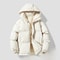Thickened Down Cotton Padded Jacket, Autumn Winter Coat for Men and Women, Casual Loose Fit Hooded Puffer Jacket