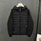 Men's Lightweight Winter Jacket, Cotton Padded Parkas, Casual Hooded Sweatshirt with Full Covered Edge, Loose Style Coup