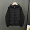 Men's Lightweight Winter Jacket, Cotton Padded Parkas, Casual Hooded Sweatshirt with Full Covered Edge, Loose Style Coup