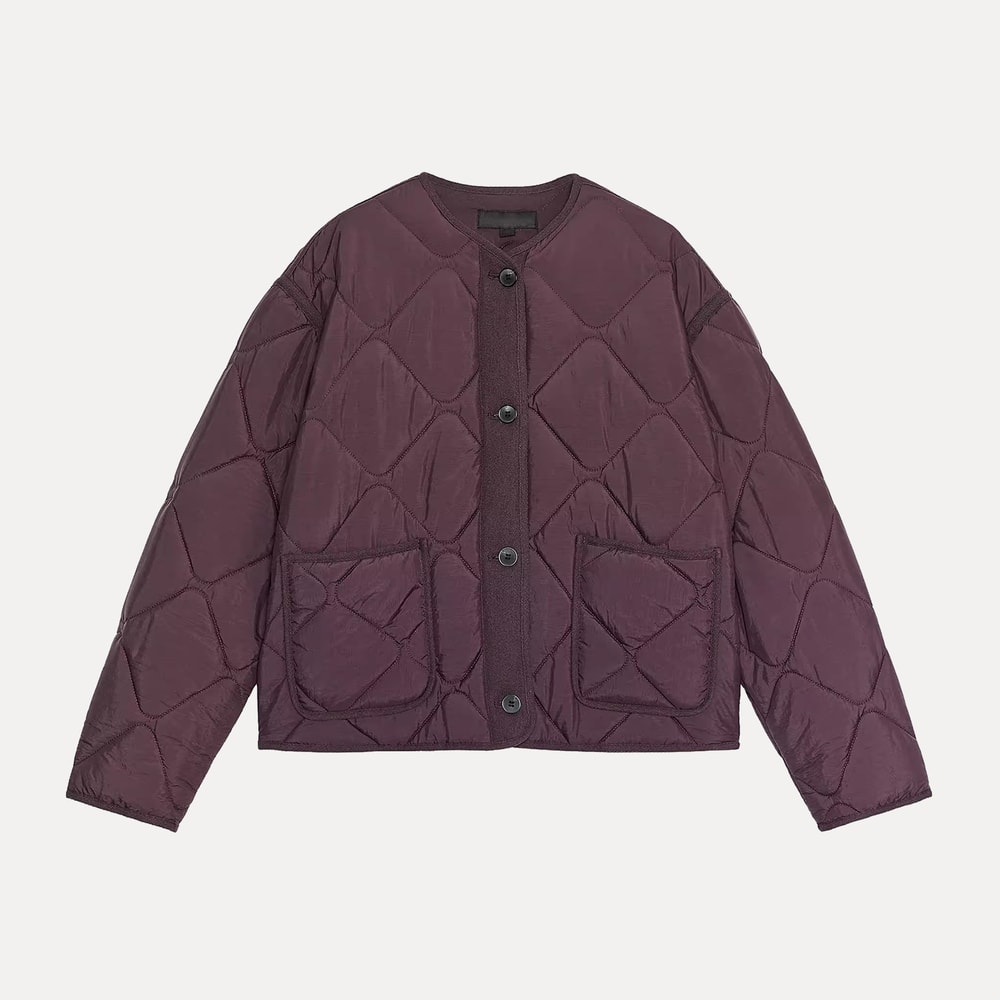 New Arrival, Women's Simple Daily Commute Coat, Waterproof Cotton Jacket, Long Sleeve Round Neck Single