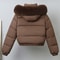 Women's Short Winter Parka, with Removable Fur Collar Hood, Thick Velvet Cotton Padding, Warm Jacket Outerwear Coat