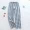 Men's Plaid Pajama Pants, Cotton, Loose-Fitting, Long Trouser for Spring and Summer, Plus Size
