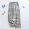 Men's Plaid Pajama Pants, Cotton, Loose-Fitting, Long Trouser for Spring and Summer, Plus Size