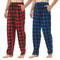 Men's Fleece Pajama Pants, 2 Pack Plaid Sleep Pants, with Pockets, Soft Warm Loungewear