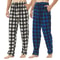 Men's Fleece Pajama Pants, 2 Pack Plaid Sleep Pants, with Pockets, Soft Warm Loungewear