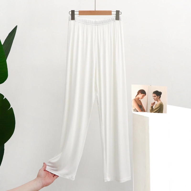 Soft Modal Pajama Pants for Women, Mosquito Proof Sleepwear, Relaxed Fit Thin Homewear, Smooth Draping Long Pants