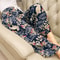 Women's Floral Print Pajama Pants, Loose Fit Viscose Loungewear, Anti Mosquito Wide Leg Pants for Summer and Autumn
