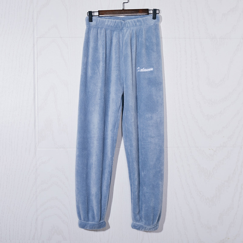 Cozy Winter Pajama Pants for Women, Thickened Coral Fleece, Fairy Print Loungewear, Autumn and Winter Homewear