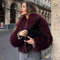 HH Women Elegant Faux Fur Coat Warm Fluffy Loose Long Sleeve Lapel Jacket Autumn Winter Fashion High Street Lady Outerwear