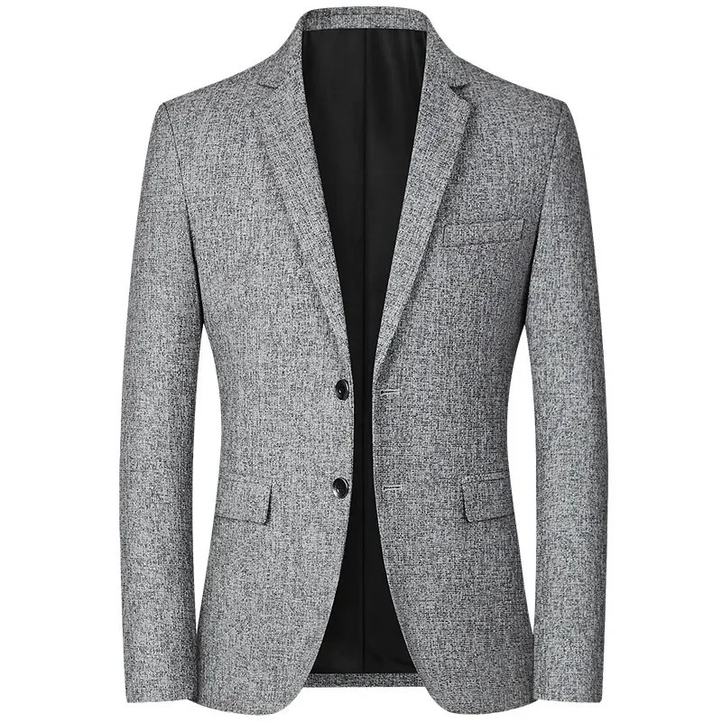 Slim Fit Blazer for Men, Quality Spring Formal Wear, Solid Business Casual Jackets and Coats
