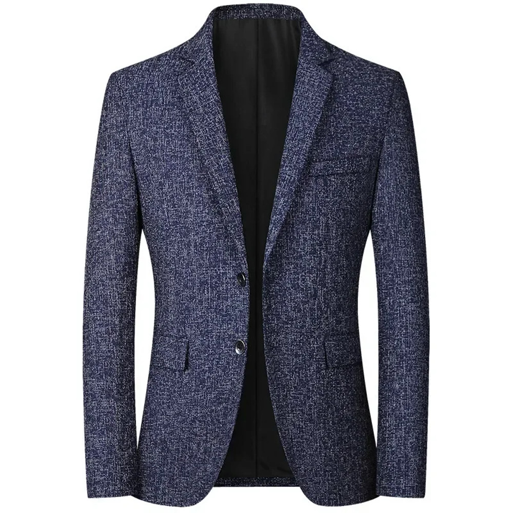 Slim Fit Blazer for Men, Quality Spring Formal Wear, Solid Business Casual Jackets and Coats