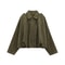 Vintage Brown Suede Jacket For Women Casual Loose Fit Bomber Coat Green Lapel Motorcycle Style 9