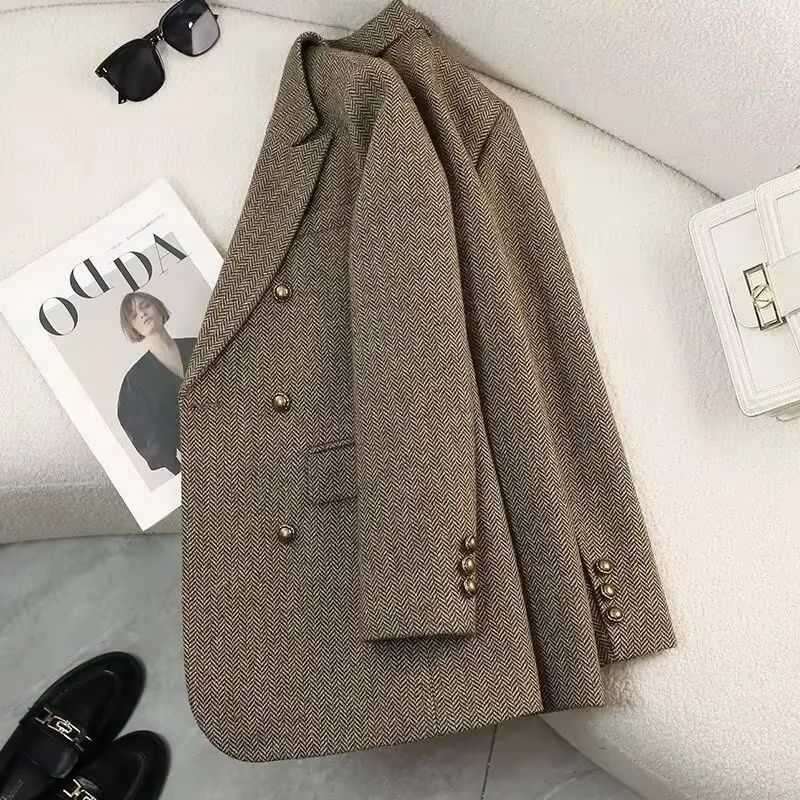 Unique Word Pattern Blazer, High-Quality Women's Suit Jacket, Cool Design Autumn Winter Coat, New Female Tops