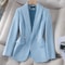 Ladies Premium Quality Blazer, Women Spring Fashion Thin Polyester Fabric, Folded Design Small Suit Jacket Coat