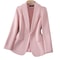 Ladies Premium Quality Blazer, Women Spring Fashion Thin Polyester Fabric, Folded Design Small Suit Jacket Coat