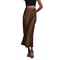 Elegant Womens Midi Skirt, Satin Texture, Versatile Solid Color, Style Fashion