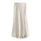 Elegant 2025 High Waist Satin Skirt for Women, Long Midi Skirt, Office Wear, Summer Black Skirt