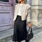Elegant 2025 High Waist Satin Skirt for Women, Long Midi Skirt, Office Wear, Summer Black Skirt