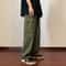 Cargo Pants, Military Green, Vintage Oversize Men's Pants, Heavy Straight Leg Casual Pants