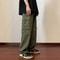 Cargo Pants, Military Green, Vintage Oversize Men's Pants, Heavy Straight Leg Casual Pants