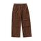 Men's Vintage Brown Corduroy Pants, Loose Fit Casual Ankle Pants with Drawstring, Autumn Winter Season