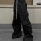 New Style Cargo Pants For Men, Loose Fit Wide Leg, Multi Pocket Black Cargo Pants, Spring Summer Casual