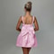 Women's Dress, Spring Summer Spaghetti Strap, Jacquard Waist Wrap A Line, Bow Detail, Nightclub Sexy Party