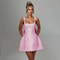 Women's Dress, Spring Summer Spaghetti Strap, Jacquard Waist Wrap A Line, Bow Detail, Nightclub Sexy Party