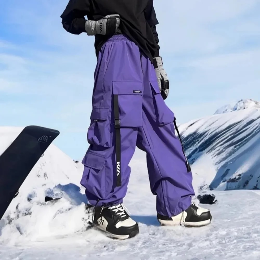 Waterproof Thermal Snow Pants Oversized Fit For Men And Women Breathable Ski Pants Winter Snowboard 2