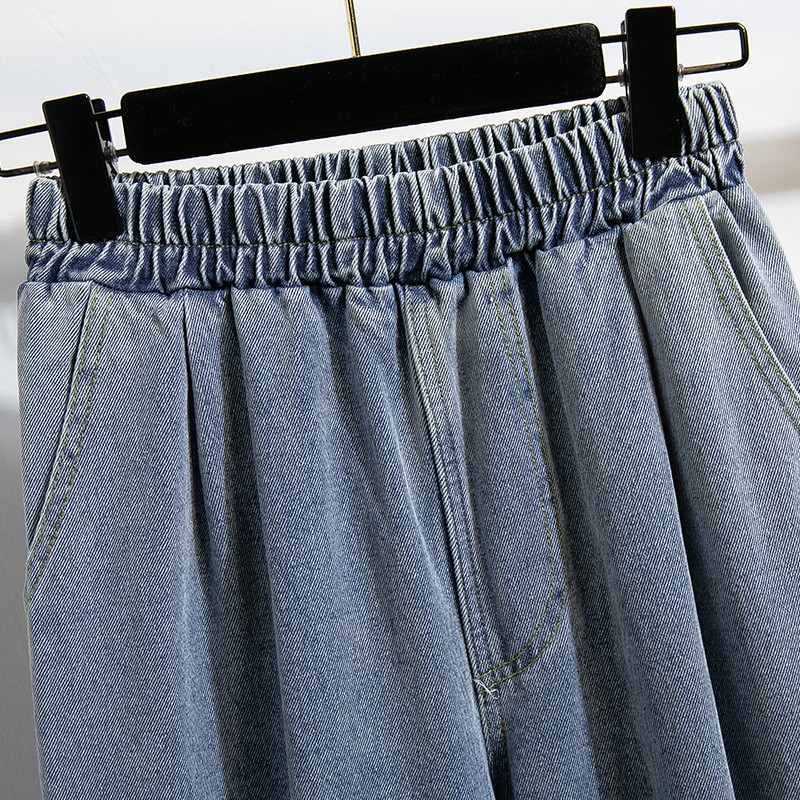 Fashion Jeans For Women, Autumn New Arrival, High Elastic Waist Harem Denim Pants, Blue Jeans Woman